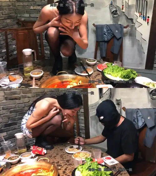 诺曦-火锅店强制贱狗吃黄金，呕吐物