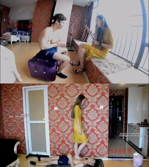 艾彩-原创黄裙子女主调教男员工