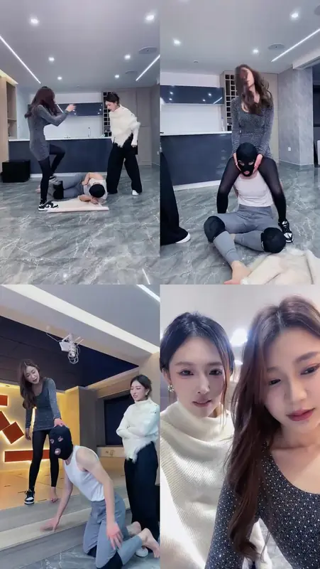 麋鹿银儿-双S穿鞋爆头踹头开大脚双S爆踹头耳光胯下腿绞啃吃脚