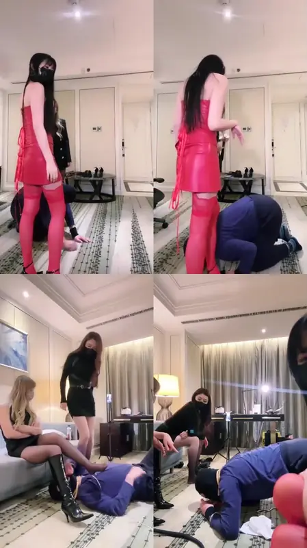 安瑶·梦樱-3S猛调老狗爬重度踢踹踩踏深喉鞭打