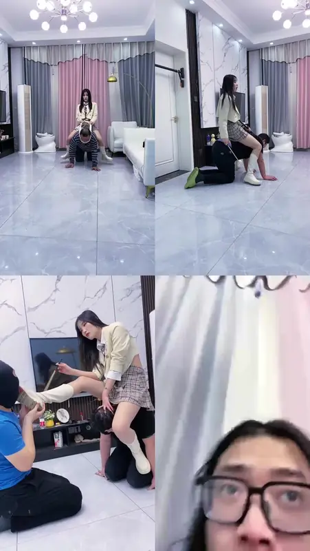 麋鹿银儿-奶罐与三骡子70分钟长靴S马术训练舔脏鞋臭丝袜脚