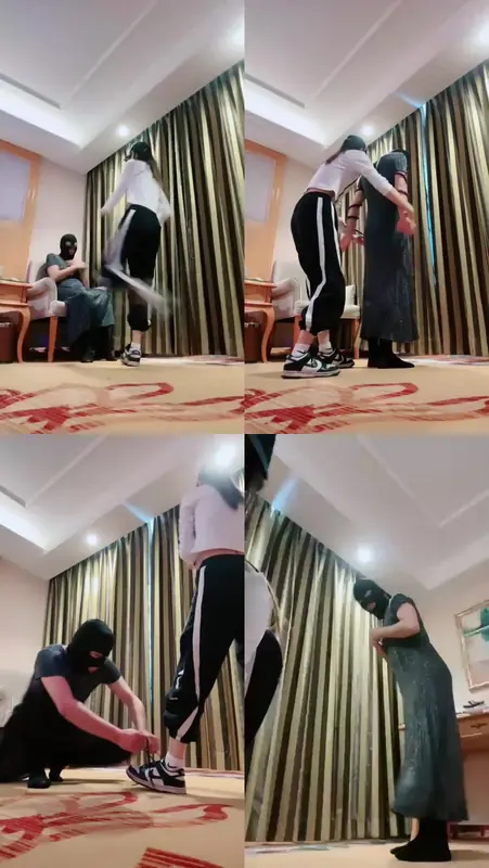 美娜格格-健身教练S超暴力踢踹骑马狗爬