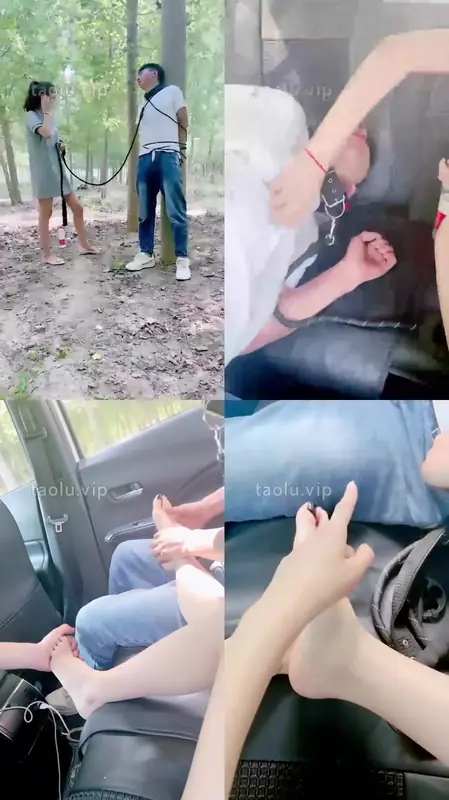 尤黎S-户外捆绑狗_掐辱鞭打骑马爬行裸足踩踏车内舔鞋