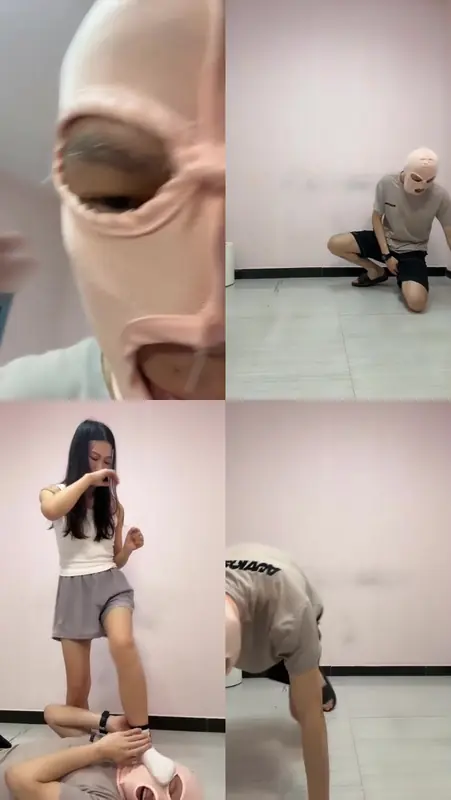 狗哥M-开发奶茶妹太暴力了30分钟【樱木花道】开发素人文员运动鞋棉袜玩虐