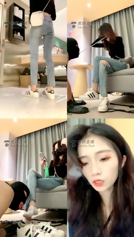 希希子-YW男友沦落成女友的狗，牛仔裤白鞋棉袜，闻棉袜闻鞋窝，舔鞋舔脚，跪着听训，磕头，羞辱感极强