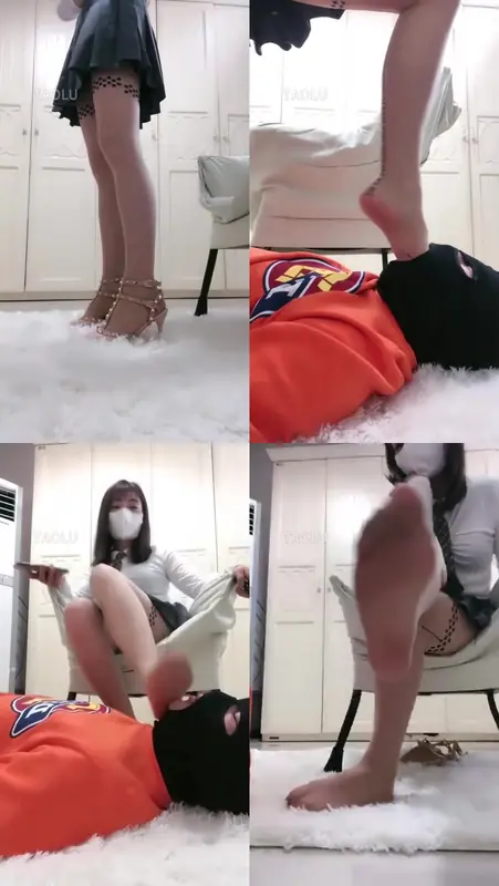 琳达-胯下之辱胯下羞辱（磕头钻胯清理鞋底夹头舔脚舔丝袜）