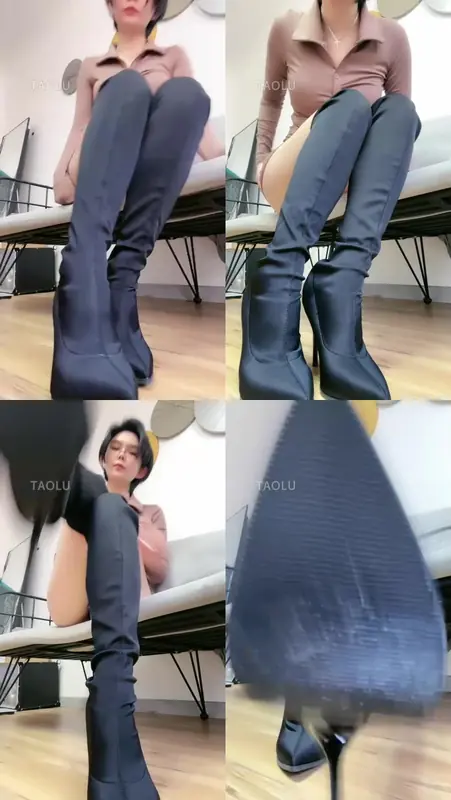 欣妍大大-第一视角袜靴辱妻把老婆私密照给直播间人享用