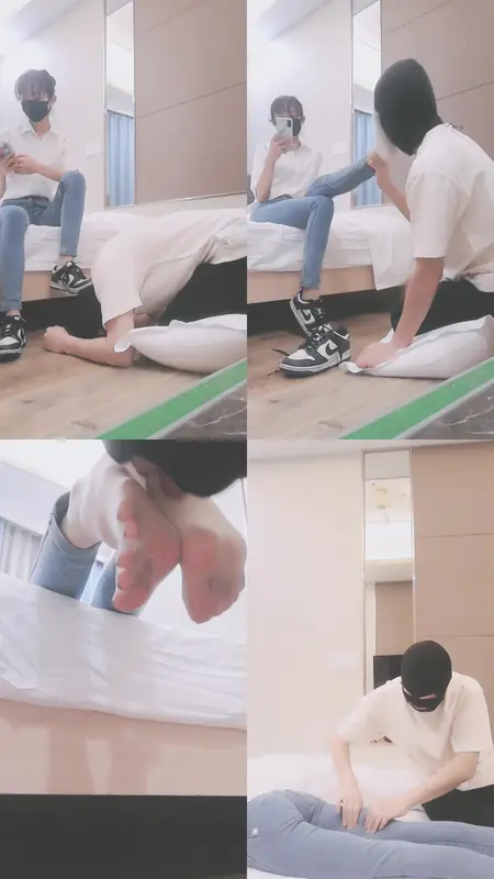 美娜格格-饭后伺候38分钟夜跑后原味运动鞋白袜气味羞辱