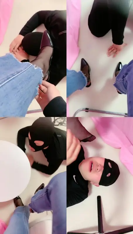 曼妮老师-黑丝脚深喉高跟碾压踩