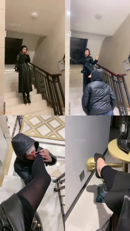 歌迪丝-狗子在门口舔脚，爬行，磕头