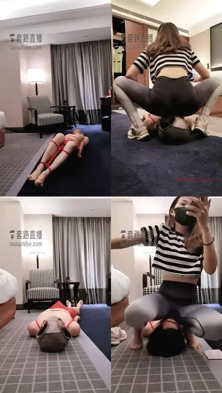 若依-女神屁股下好惨一男的，捆起来坐脸无法反抗