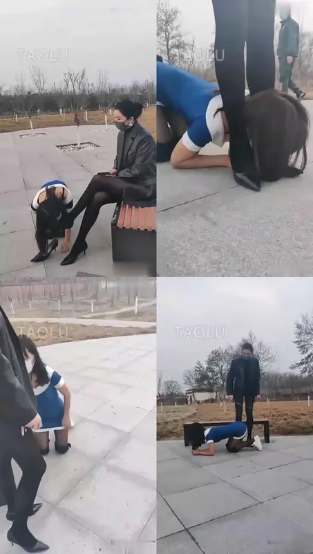 冷大人-户外调教女犬，路人围观