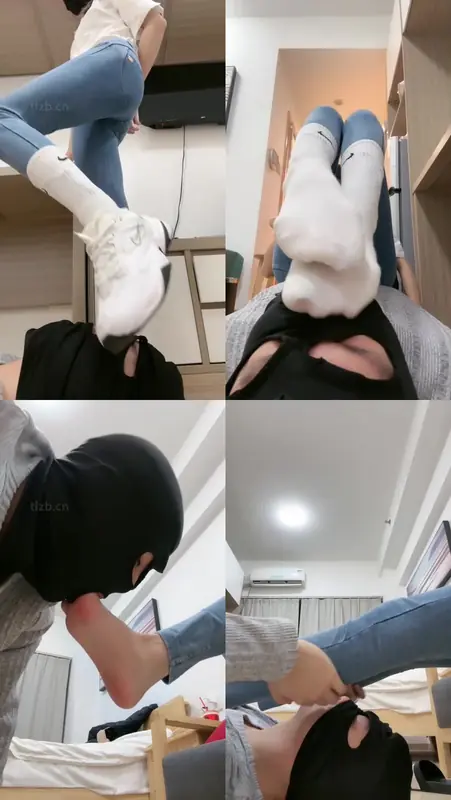 美娜格格-白袜味道30分钟跑步后超臭白棉袜气味辱