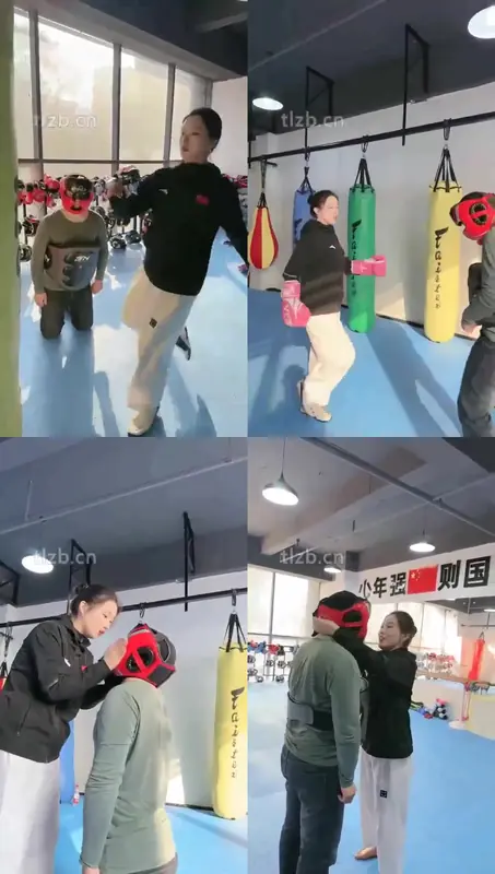 潘妮女王-踢踹天花板武馆沙袋44分钟人体沙包跆拳道女神重度虐打