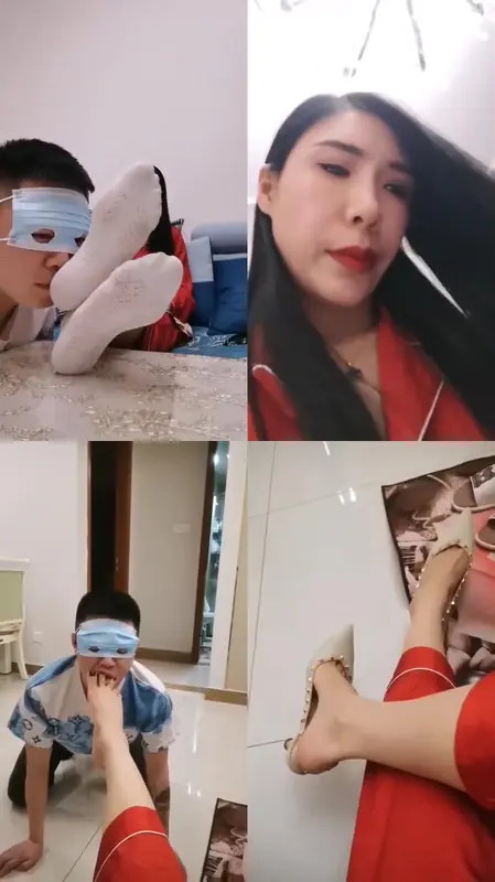 楚涵主子-近距离白袜脚狂吸伺候沐足袜子塞嘴