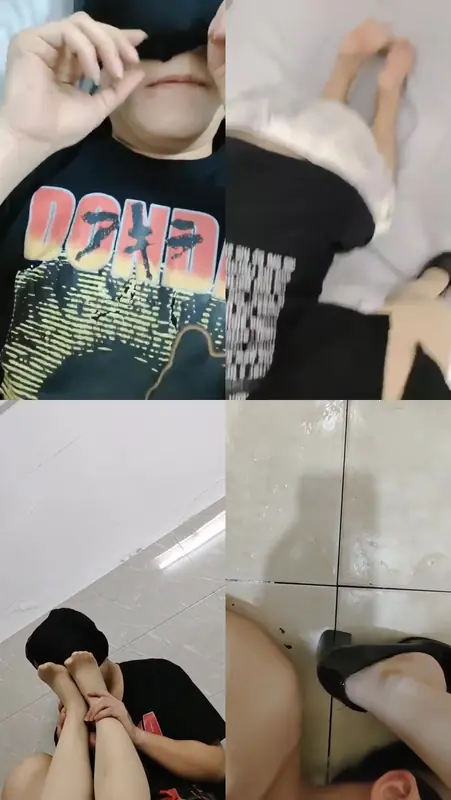 夜巴黎-高跟皮鞋踩踏肉丝脚捂脸圣水淋浴