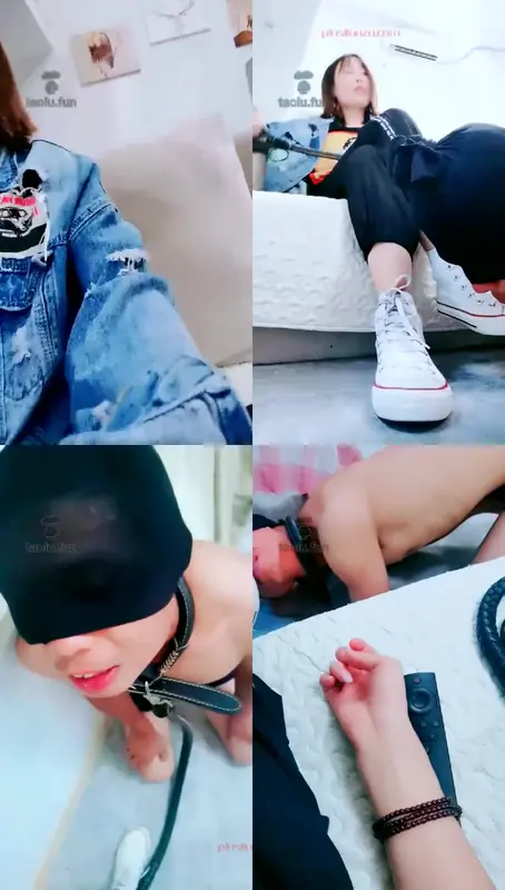 心竹S-运动装打狗舔干净白色帆布鞋