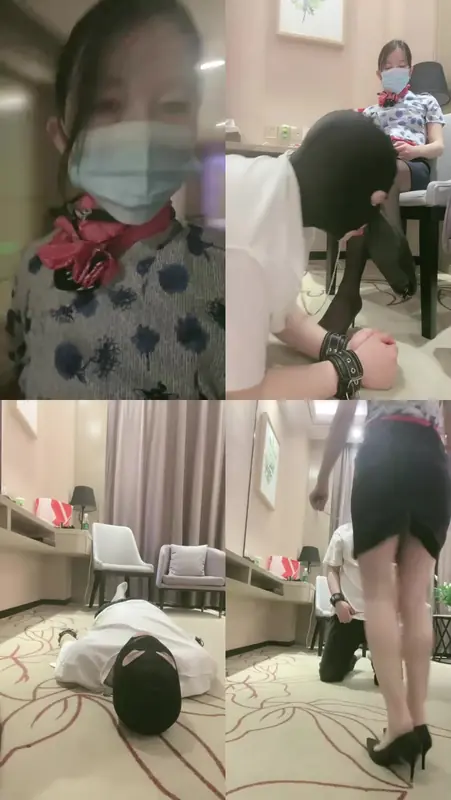 诗诗S漫漫S-空姐制服诱惑酸臭黑丝捂脸转胯遛狗爬行