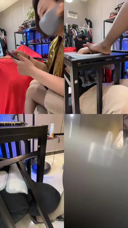 梓夫人-狗笼囚禁藤条抽强制舔鞋舔脚