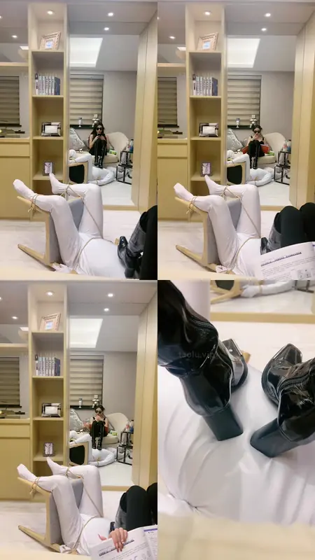 沅芷大人-长靴脚踩捆绑椅子