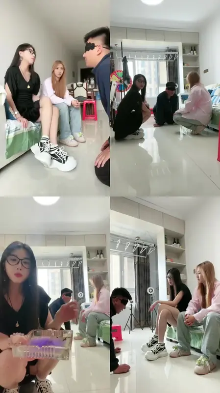 西彤S-带闺蜜玩狗_双S_磕头舔脏鞋底_踩踏