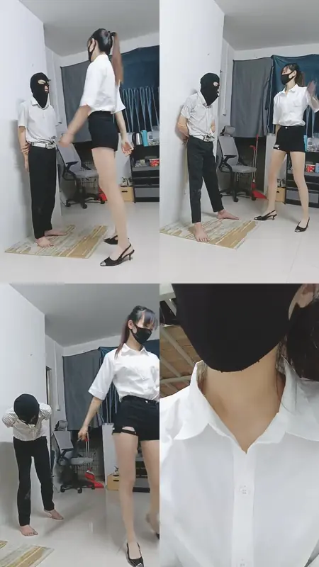 美娜格格-身高差长腿S袜子塞嘴暴力虐打