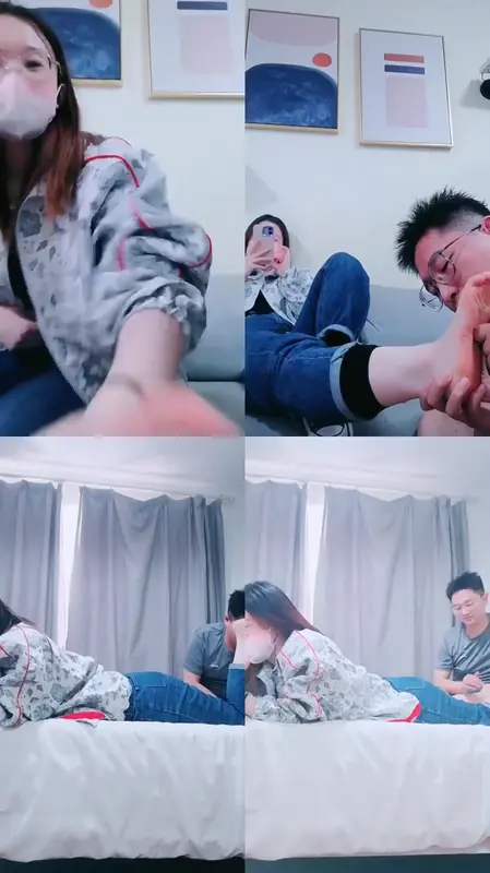 甜音S-匡威鞋黑棉袜_给主子按摩