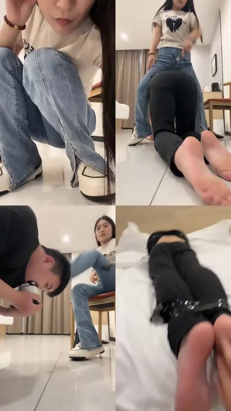 你雅妈-跪舔小白鞋鞭打转胯狗爬挠痒强制闻棉袜