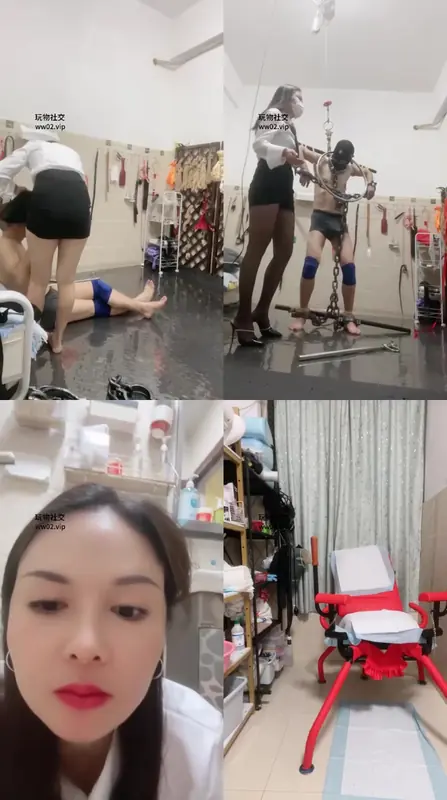 蓝汐S-刑架上超粗铁链囚禁