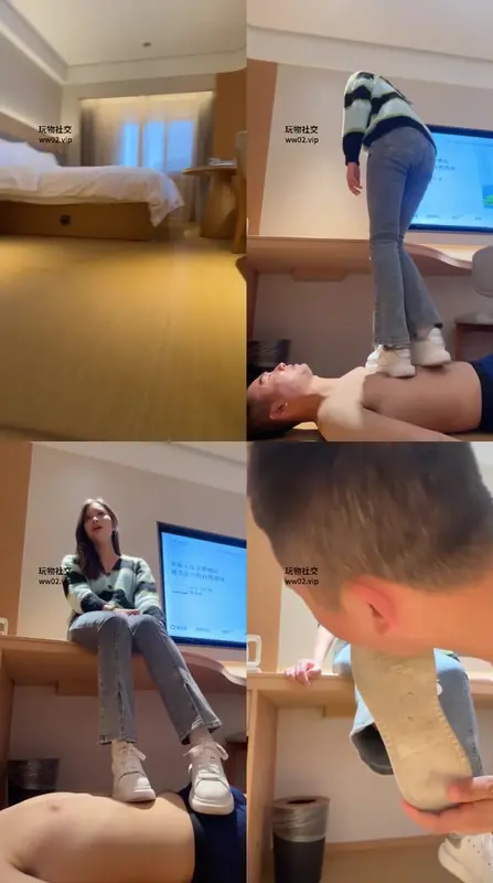 诗酒趁年华-小白鞋白袜全体重踩踏原味气味辱狂舔【上】礼模希希全体重踩踏舔鞋耳光