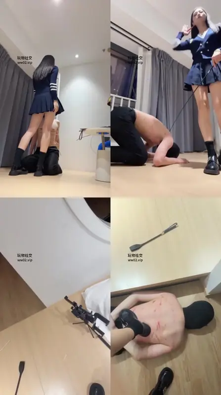 青黛泡泡-重度鞭打学姐范S皮鞋黑袜重度鞭打班主任