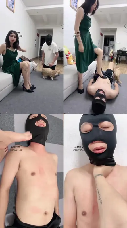 墨S-掐乳高跟碾压狗爪裸足蹂躏狗脸_踩踏专场