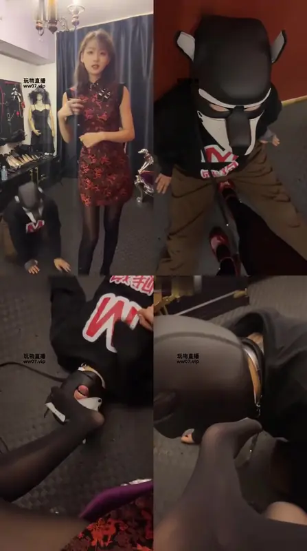 Da猫-调教小白皮鞋黑丝美腿踩重度虐打