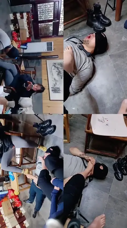 龙刖-舔脚贱狗双S棉袜脚踩虐气味辱