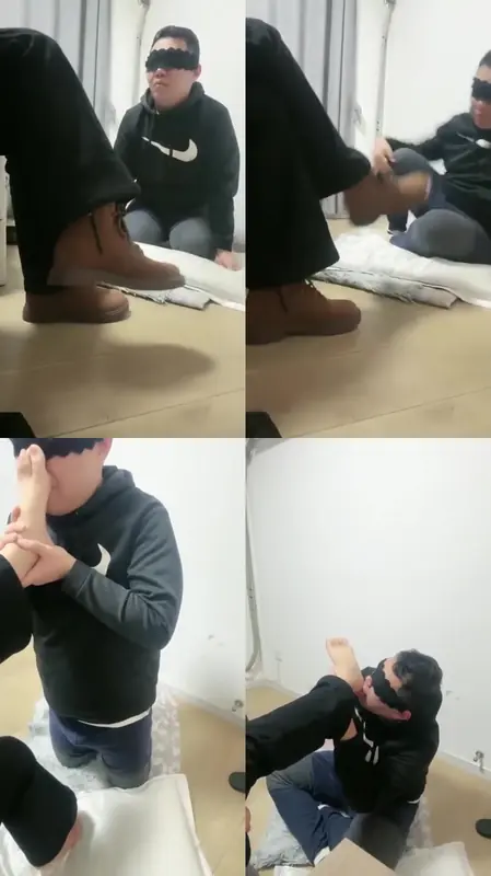 上海汤圆-脚脚按摩师跪舔马丁靴原味白棉袜