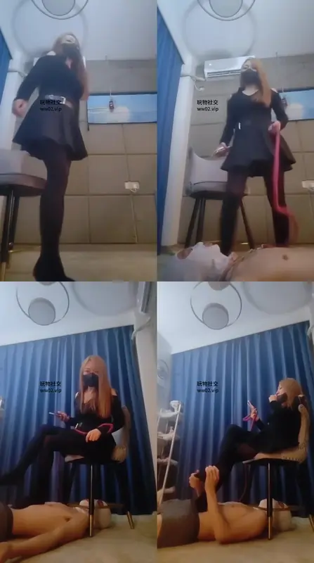 魔鬼天使-全体重踩脸踢踹罚耳光黑丝高跟踩踢踹骑马坐脸窒息