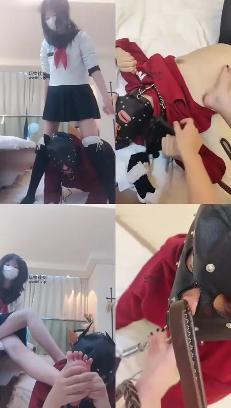 黑心小魔女-萝莉胯下的贱狗_JK学院风_及膝袜踩虐骑马鞭打