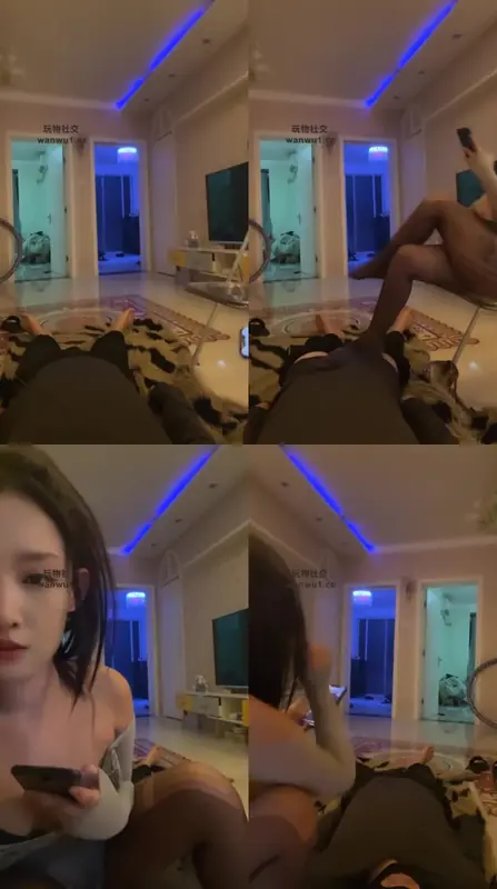 AIU-黑丝丁字裤踩脚垫