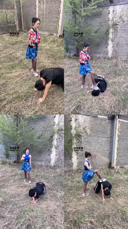 煎饼狗子-户外踢肚子耳光耳光踩踏羞辱