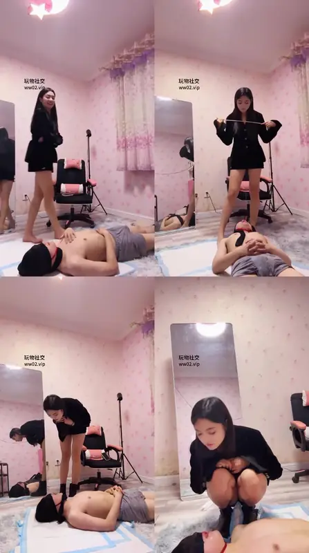 青黛泡泡-虐家奴呕吐喂口水圣水藤条鞭打裸足踩踏