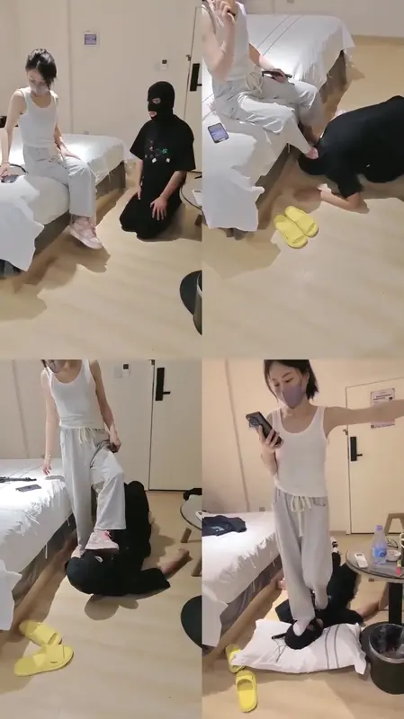 安安sama-运动后让狗舔脏鞋臭袜骑马狗爬全体重踩