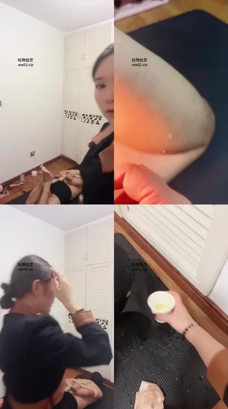 水凝S-五花大绑强制虐打滴蜡绑住后虐