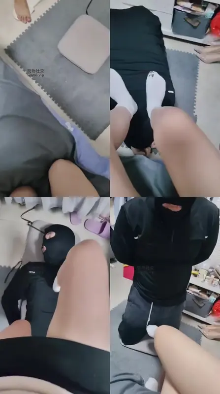 小羊咩咩-白袜脚踩虐踢裆虐打