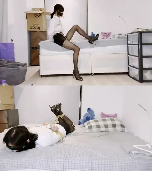 柯柯原创-自缚菱缚全过程+手铐、床上驷马紧缚 （柯柯小秘书）