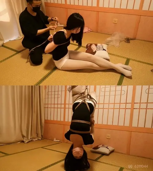 束缘阁-杨蕊 黑色体操服 驷马 单腿倒立悬吊