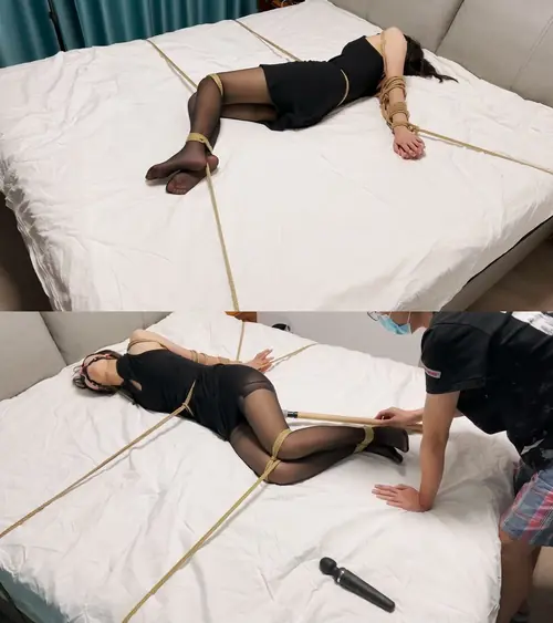 涵涵-床上固定，快乐棒刺激和蜘蛛杆双管齐下爽翻天