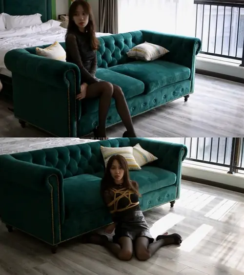 阿木原创-黑丝小姐姐Bunny微剧情【黑丝美腿小姐姐被捆绑】