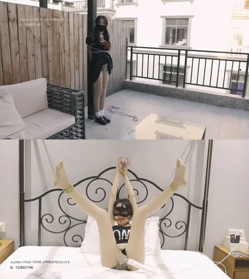 绿帽学院-户外捆绑强高 大热天放置忍受 捆绑固定鞭打+防毒面具呼吸+拘束固定强高