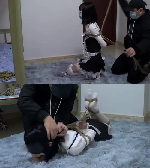 新月原创-00后小美女 红豆 白丝女仆 可爱至极的一个小丫头 驷马股绳捆绑欺负