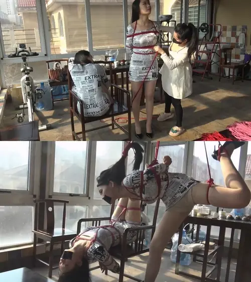 胜景影视-报纸服姐妹花捆吊